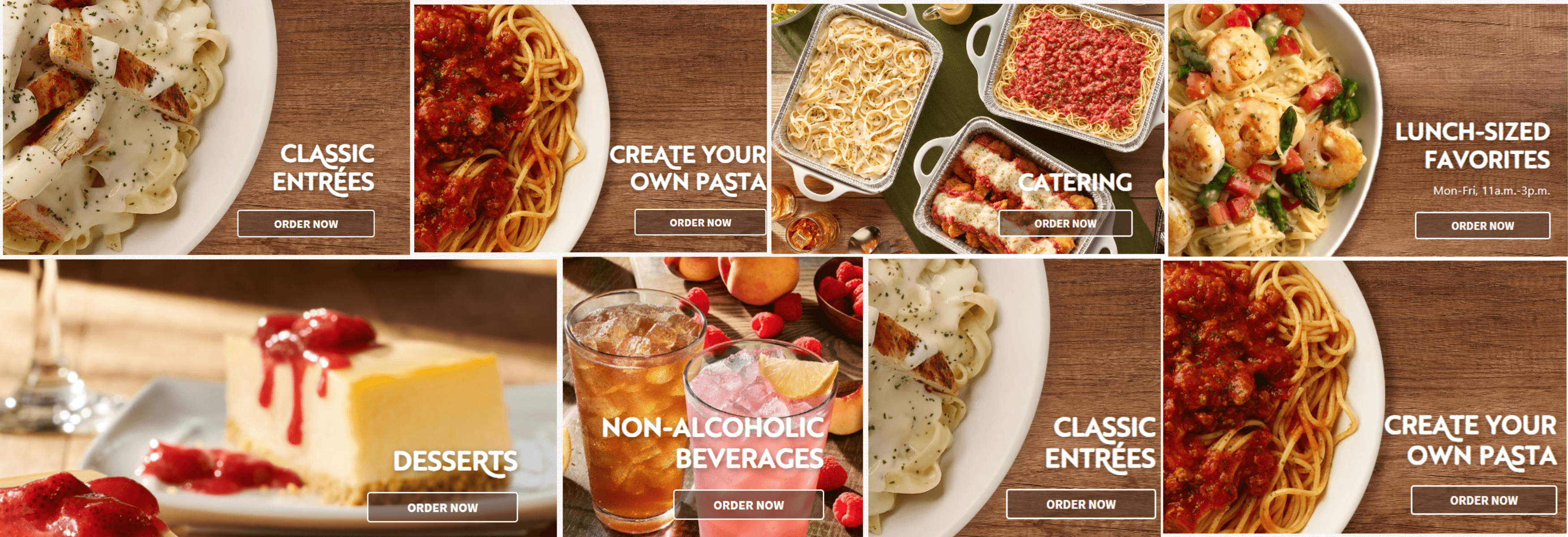 olive garden menu options