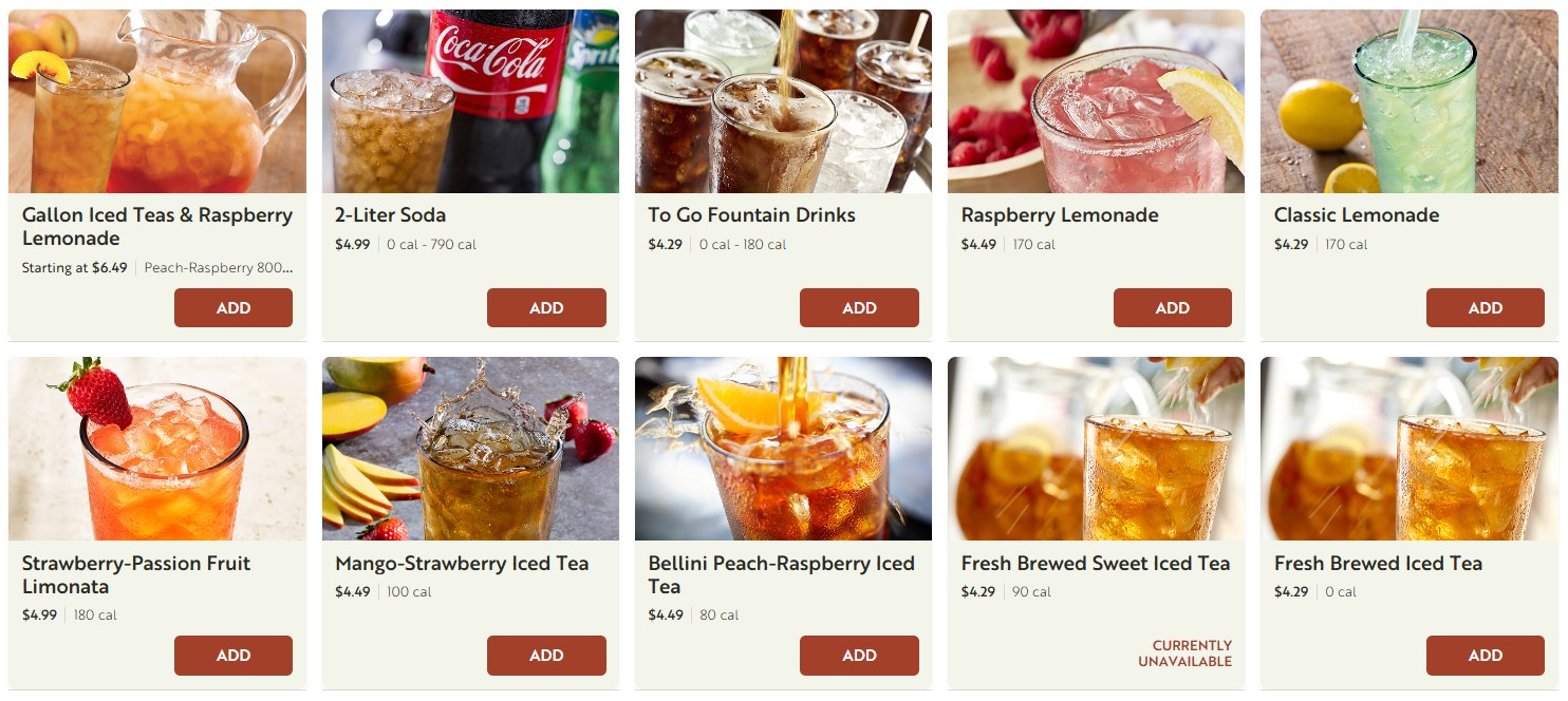 Olive garden drinks